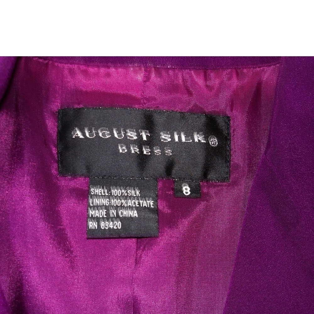August Silk‎ Purple Dress & Jacket Business Career Interview sz 8 /#8051 - Picture 8 of 8